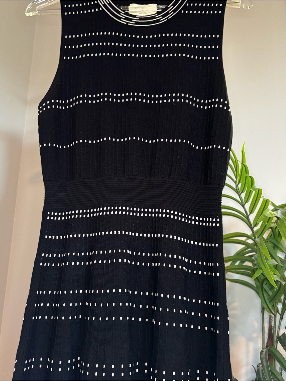 kate spade Black Midi Dress with White Accent Pattern - Picture 7 of 15